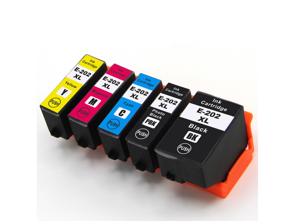 1 juego - Cartucho de tinta 202xl para impresora Epson 202xl para impresora Epson Expression Premium XP6000 XP-6100 XP6105 XP6005 XP6005
