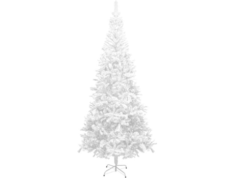 vidaXL Árbol de Navidad artificial L 240 cm blanco