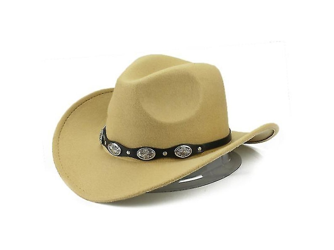 2026-sombrero Vaquero De Sol Con Decoración De Metal Para Exteriores Y Fiestas Uv Protección Material Ligero
