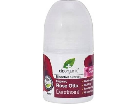 Desodorante DR ORGANIC Rose Otto Roll-On (50ml)