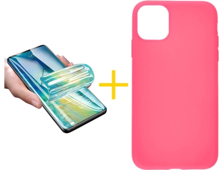 Carcasa + Protector de Pantalla para iPhone 11 SKYHE Rosa