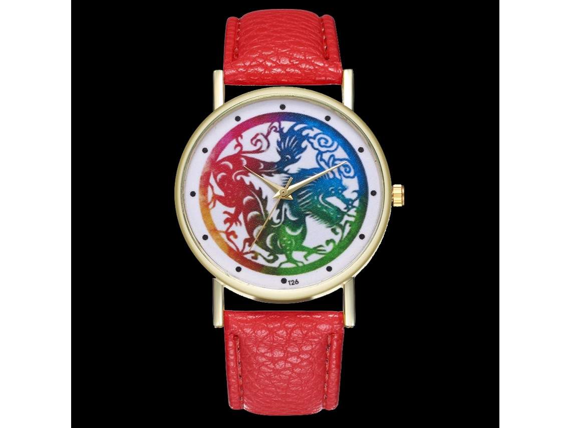 Relógio De Quartzo Feminino Com Padrões De Desenhos Animados Fofos Pulseira De Silicone Casual