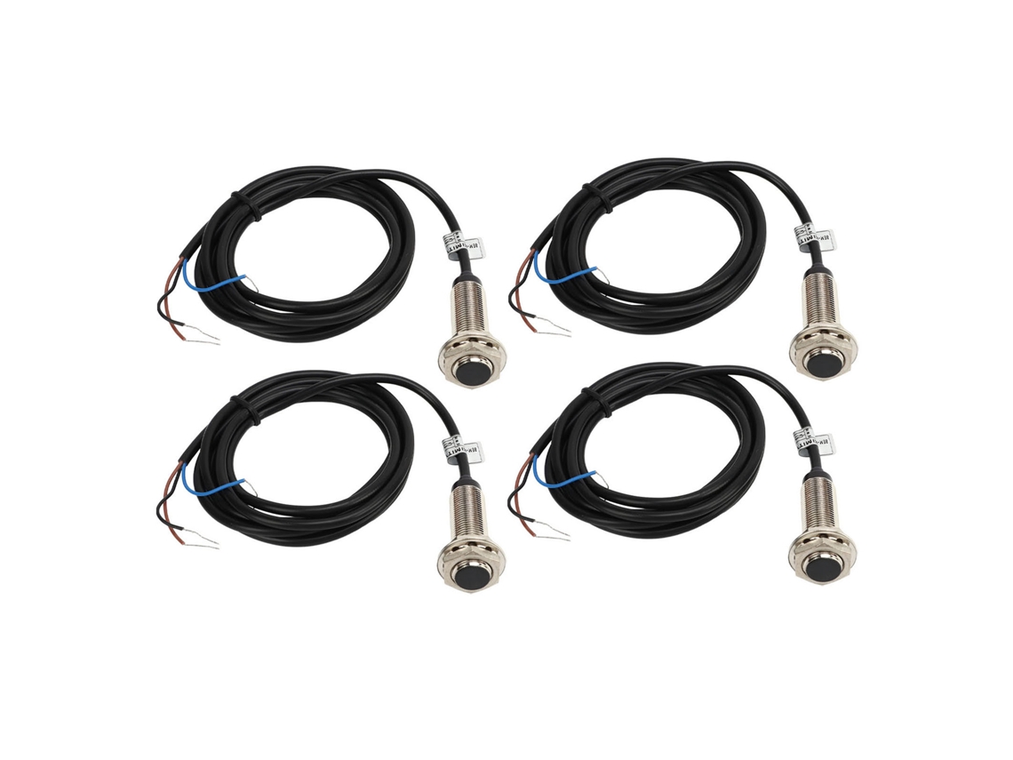 4 Piezas Interruptor Proximidad Inductivo 12mm Pnp 3 Cables Normalmente Abierto Ip67 Sensor 6-36vdc
