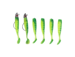2026rebe-2 Sets De Cebo Artificial De Silicona Para Pesca Blanda, Cebo De Pesca Para Agua Salada Y Dulce, Color Verde Aceite