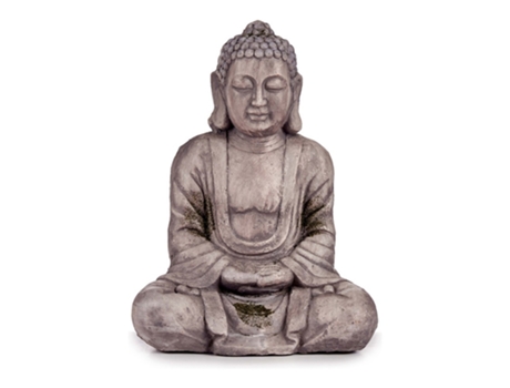 Figura Decorativa Para Jardín Buda Gris Poliresina (25 X 57 X 42,5 Cm)