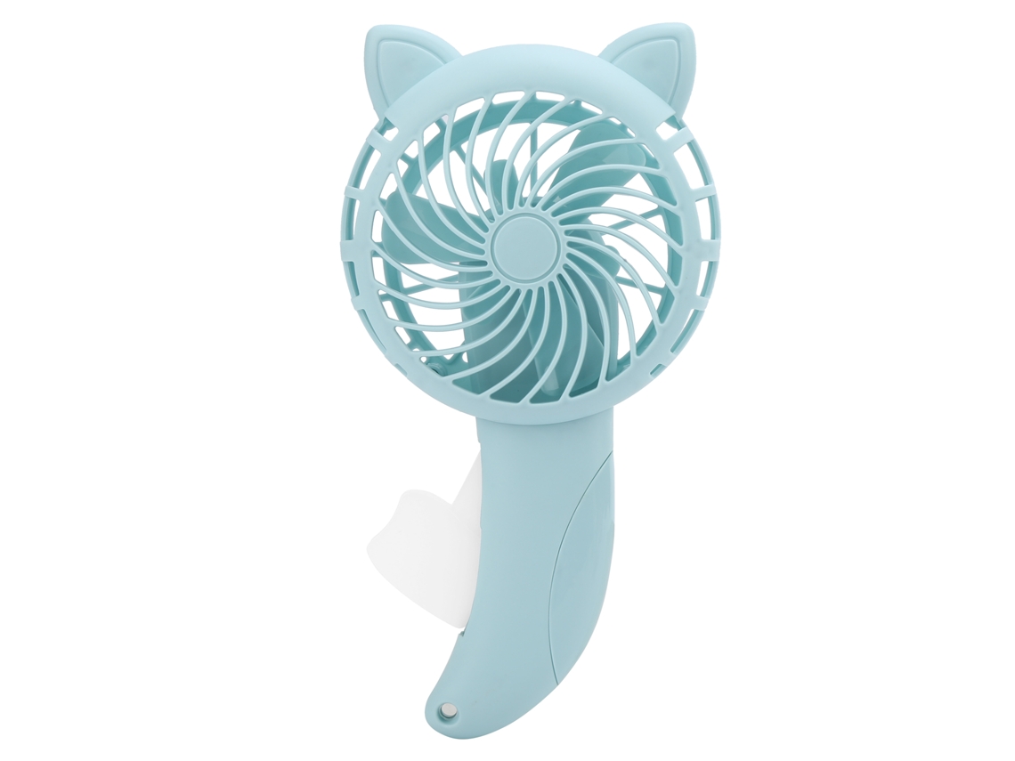 Mini ventilador portátil potente, pequeno, para viagens, mesa, ao ar livre, verde claro.