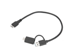 Cable De Transferencia De Datos 2 En 1 Usb-c (tipo-c) Usb3.0 A Microusb3.0 De Pvc Para Discos Duros