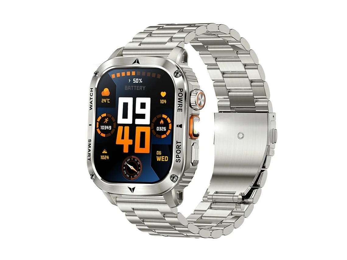 Linterna Smartwatch Ak80 Con Batería Grande De 400 Mah Yizhood (plata)