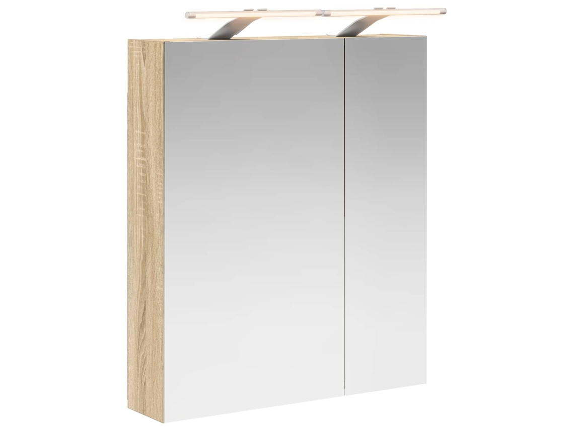 Maison Exclusive - Armario Con Espejo De Baño Roble Sonoma 60 X 14,5 X 70 Cm