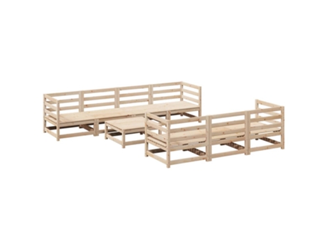 Conjunto 8 de sofás de jardín VIDAXL madera maciza de pino