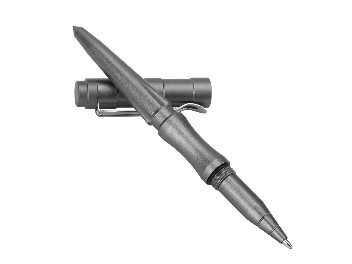 Pluma Militar De Defensa Personal Acero De Wolframio Herramienta Multifuncional De Supervivencia Seguridad Gris