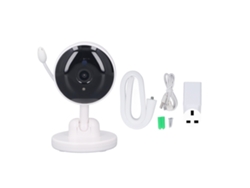 Monitor Inteligente Para Bebés Con Cámara Hd, Mando A Distancia, Sensor De Temperatura Y Enchufe Británico.