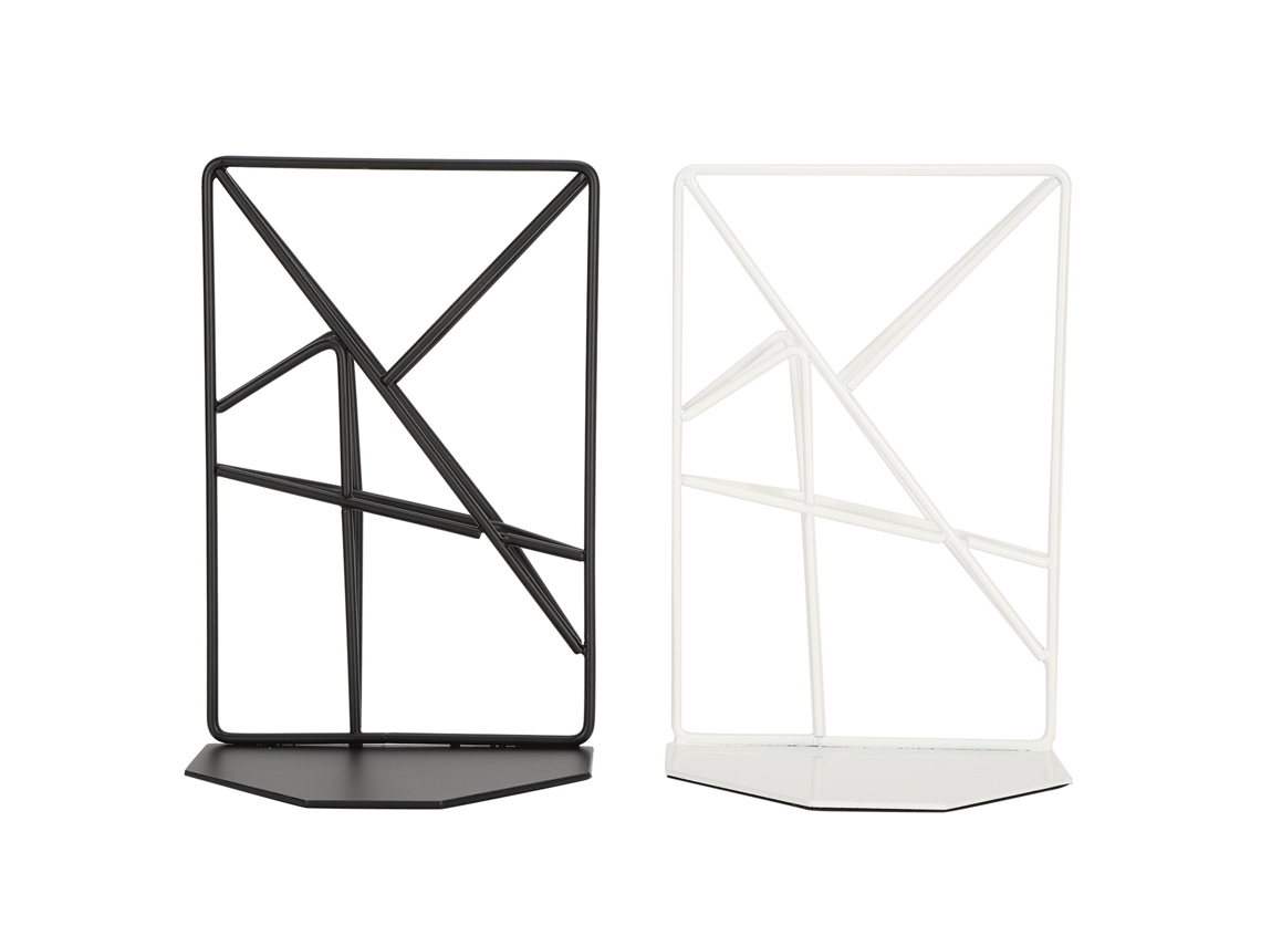 2 Piezas Soportes De Libros Decorativos Con Diseño Geométrico Para Estanterías De Hogar Y Oficina