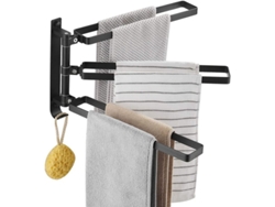 Toallero De Baño Con 3 Barras De Acero Inoxidable, Giratorio 180°, De Montaje En Pared, Para Cocina Y Baño.
