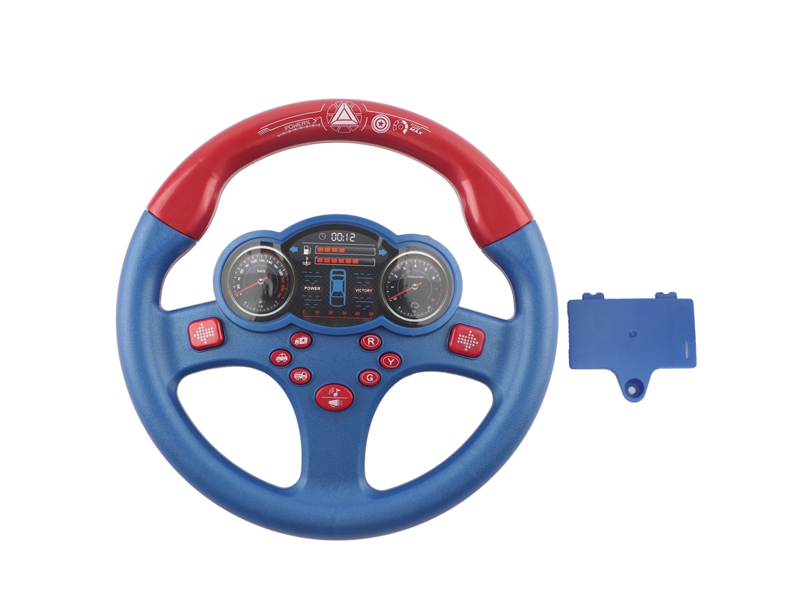 Volante De Juguete Eléctrico De Simulación Para Niños Con Luz Y Sonido - Educativo - Azul