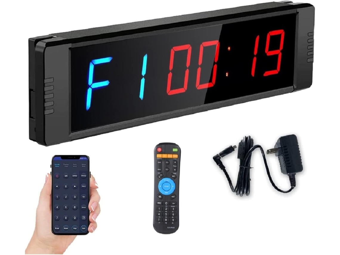Reloj Digital Led De Gran Tamaño, Temporizador De Entrenamiento Con Control Remoto.