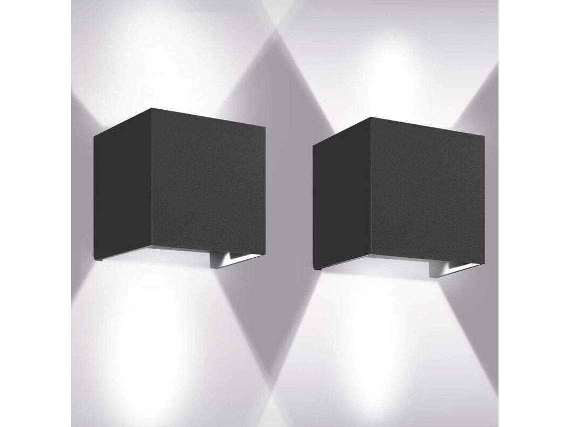 Apliques LED de pared de 12 W, ángulo de haz ajustable ORBITRA COMMERCE (juego de 2)