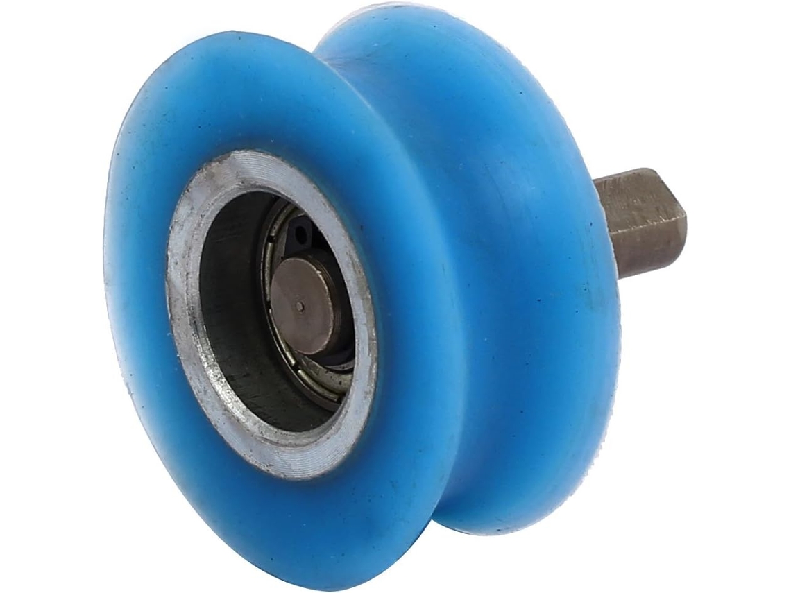Rodillo De Presión De Silicona Con Ranura En U De 50 Mm X 20 Con Rueda, Color Azul
