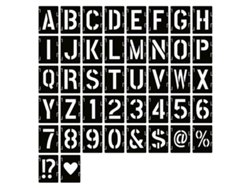 Plantilla de Letras y Números - 42 Piezas Reutilizables, Kit de Pintura y Bricolaje MEOIRUERY