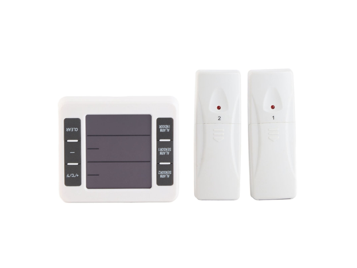 Termómetro Lcd Inalámbrico Con 2 Transmisores Para Acuario Y Refrigerador, Medidor De Temperatura Digital Con Alerta.