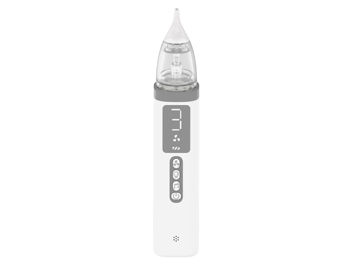 Aspirador nasal eléctrico portátil para bebés, para la limpieza de la mucosidad nasal. Modelo 4, blanco/gris.
