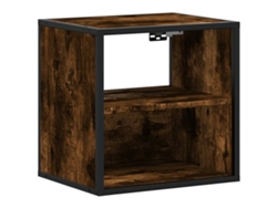 Mesita de noche de pared en roble ahumado, MAISON EXCLUSIVE (40x31x39,5 cm)