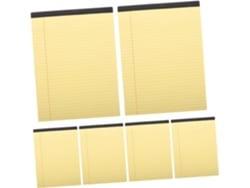 Juego de 6 blocs de notas extraíbles con líneas amarillas para uso escolar, de oficina y personal - Gokoco