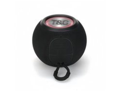 Altavoz Bluetooth portátil con luz LED, resistente al agua IPX7, compatible con AUX, FM y tarjeta TF. Mdug (negro)
