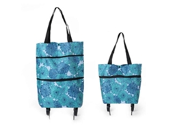 Carrito de compra plegable con ruedas y bolsa extraíble. Bolsa de compra grande e impermeable. GOKOCO