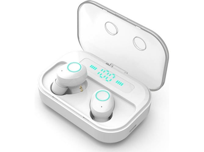 Auriculares Bluetooth True Wireless WJS CT1298 (In Ear - Micrófono - Blanco)