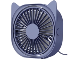 Ventilador De Escritorio Portátil Pequeño, Silencioso Y De 3 Velocidades Para Oficina, Trabajo O Dormitorio (azul).