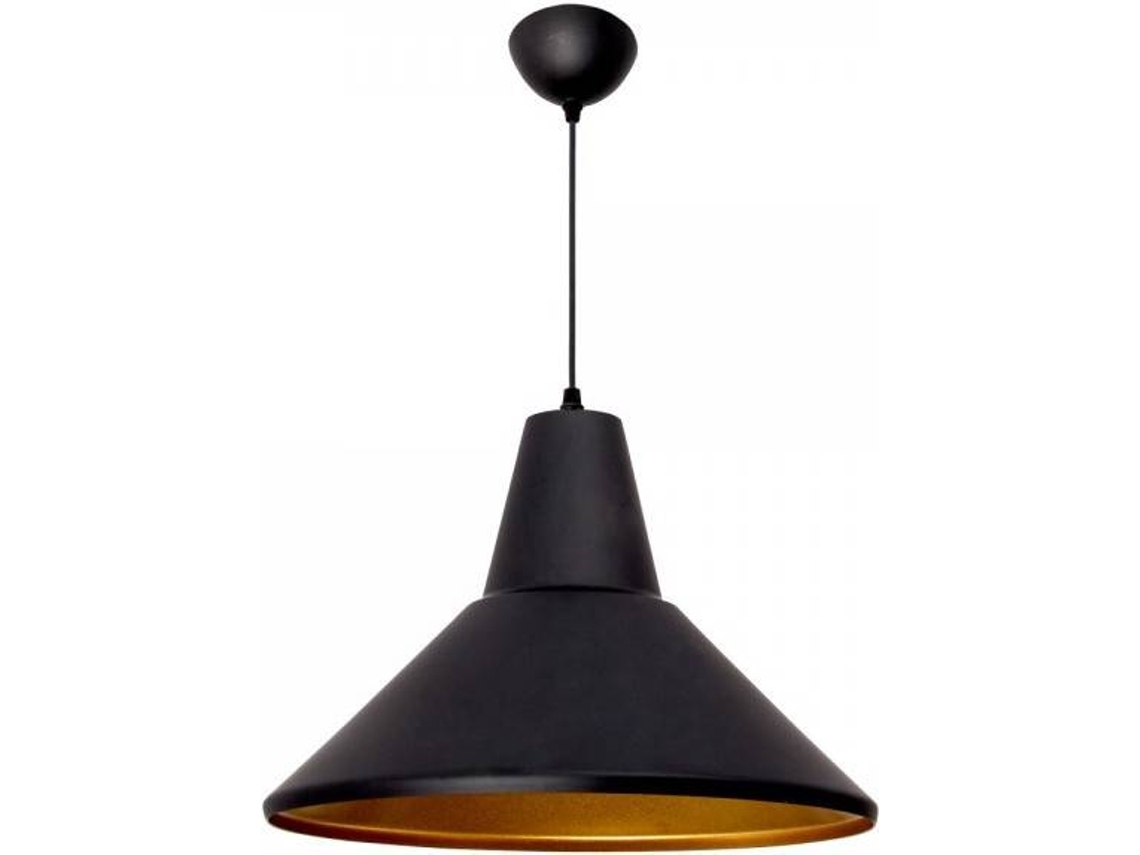 Lámpara de Techo FABRILAMP Global (Negro y Cobre - E27 - 60 W - Metal)