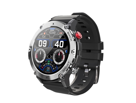 Reloj Inteligente Militar para Hombre, Reloj Deportivo Resistente Al Agua 5ATM, 24 Modos Deportivos, para Android iOS, Negro VEANXIN