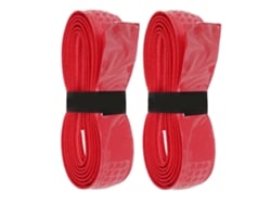 2 Fitas De Grip Para Raquete De Tênis E Badminton Com Absorção De Suor Grossa 1.8mm Vermelha