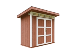 Caseta Jardin Exterior paneles a base de Madera LP SmartSide 3m2 con Suelo y Baldosas Bituminosas - L161xA294xA239 cm - TIMBELA M901A - Redwood red