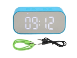 Reloj despertador electrónico con espejo y reducción de ruido inteligente, altavoz digital doble de 45 mm, Du Chennnls