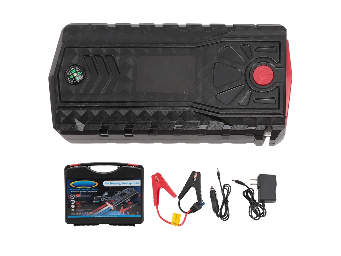 Arrancador De Batería De Coche De 12 V Con 4 Puertos Usb, Carga Rápida, Luz Led Y Kit De Refuerzo Para Motores De Gasolina De 7 L Y Diésel De 5,5 L.