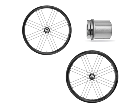 Rueda CAMPAGNOLO Juego Shamal Carbon C21 2Wf Tubeless Ready (12x100 cm - Negro)