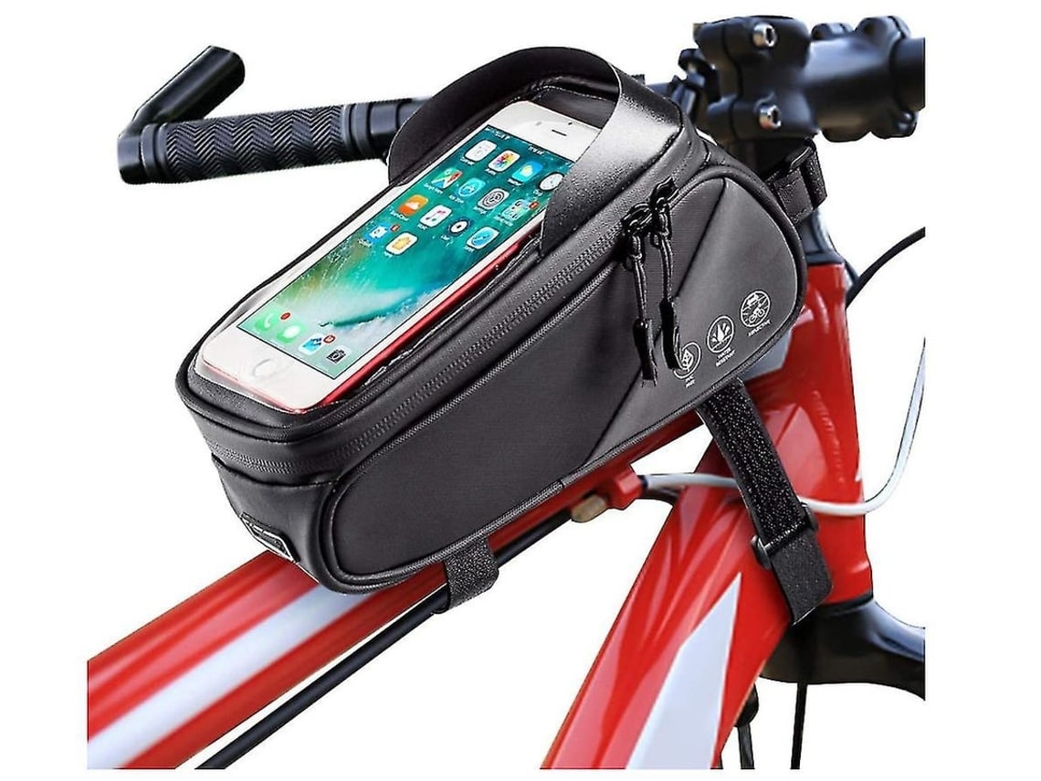 Bolsa para cuadro de bicicleta, impermeable, resistente al desgaste, para manillar de bicicleta, 1,5 l, gran capacidad, sensible USHION