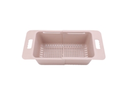 Cesta Ajustable Para Congelador Horizontal Profundo Con Separador Y Asa En Pp Rosa De 40-52 Cm.