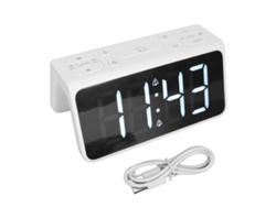 Reloj De Escritorio Con Altavoz Bluetooth, Doble Alarma, Alarma Con Ruido Blanco Y Luz Para Dormitorio