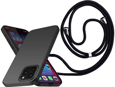 Funda Iphone 12 Turtleshell Rígida con Collar Negro