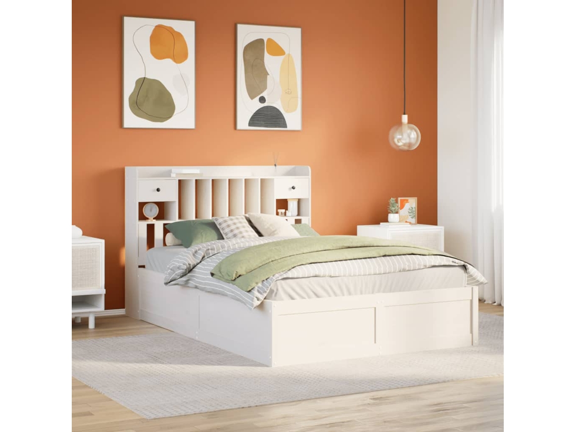 Cama De Matrimonio Matrimonial Estructura Sin Lovely Home Blanco (150x200)
