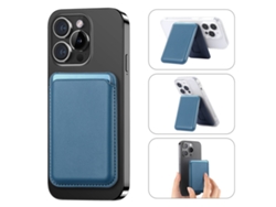 Cartera magnética ultrafina para iPhone con soporte ajustable - Azul oscuro Hexinyigjly