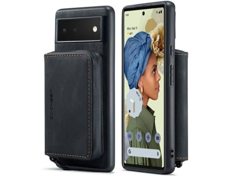 Funda Google Pixel 6 HFS-HOUSE Couro Pu (Negro)