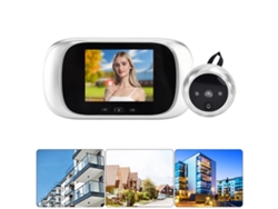 2.8 Pulgadas Visor Digital De Puerta Con Cámara Timbre Electrónico Sistema Inteligente De Control De Acceso Hogar Plata