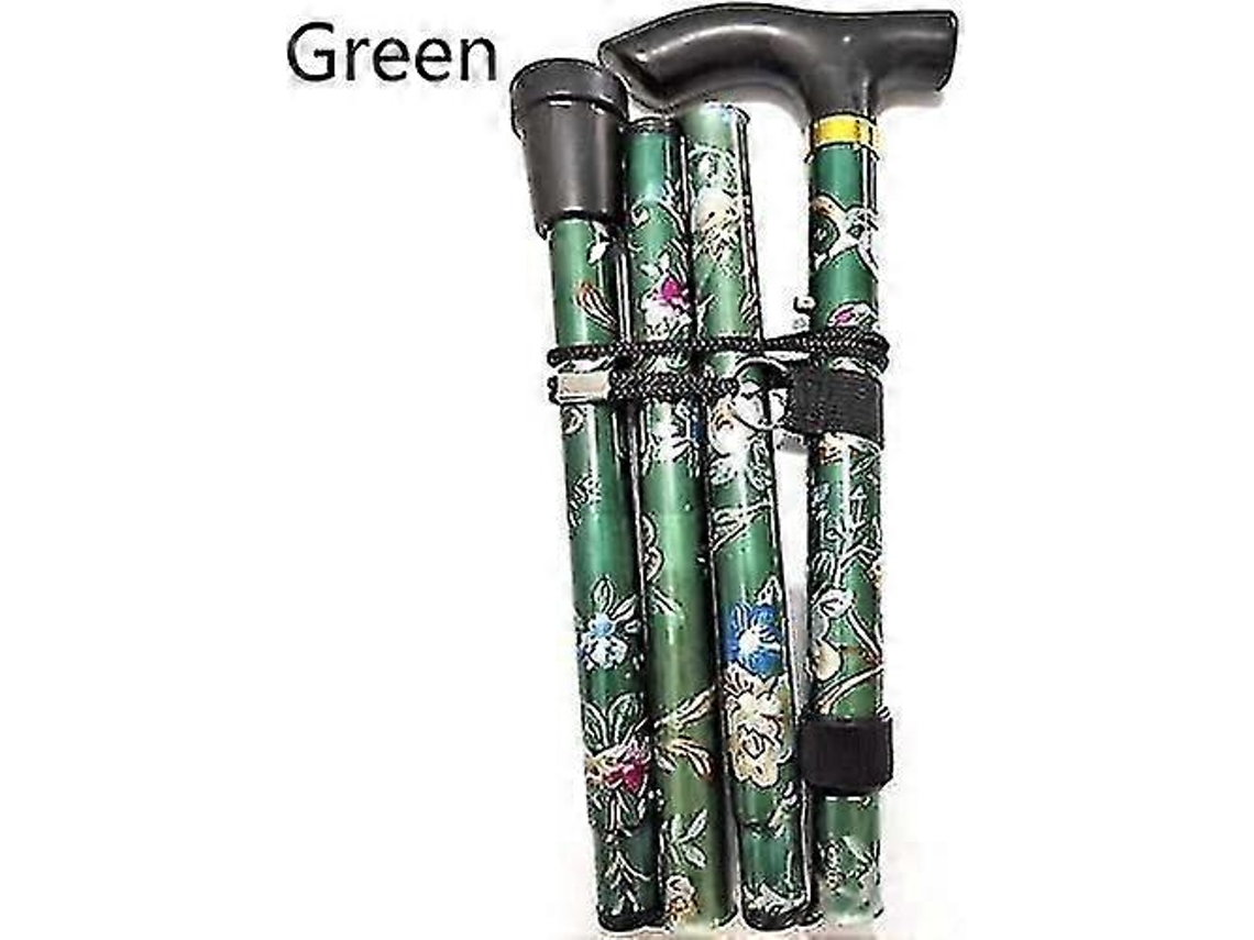 Bastón deslizante de aluminio con diseño floral para senderismo, acampada y como ayuda protectora para la movilidad.