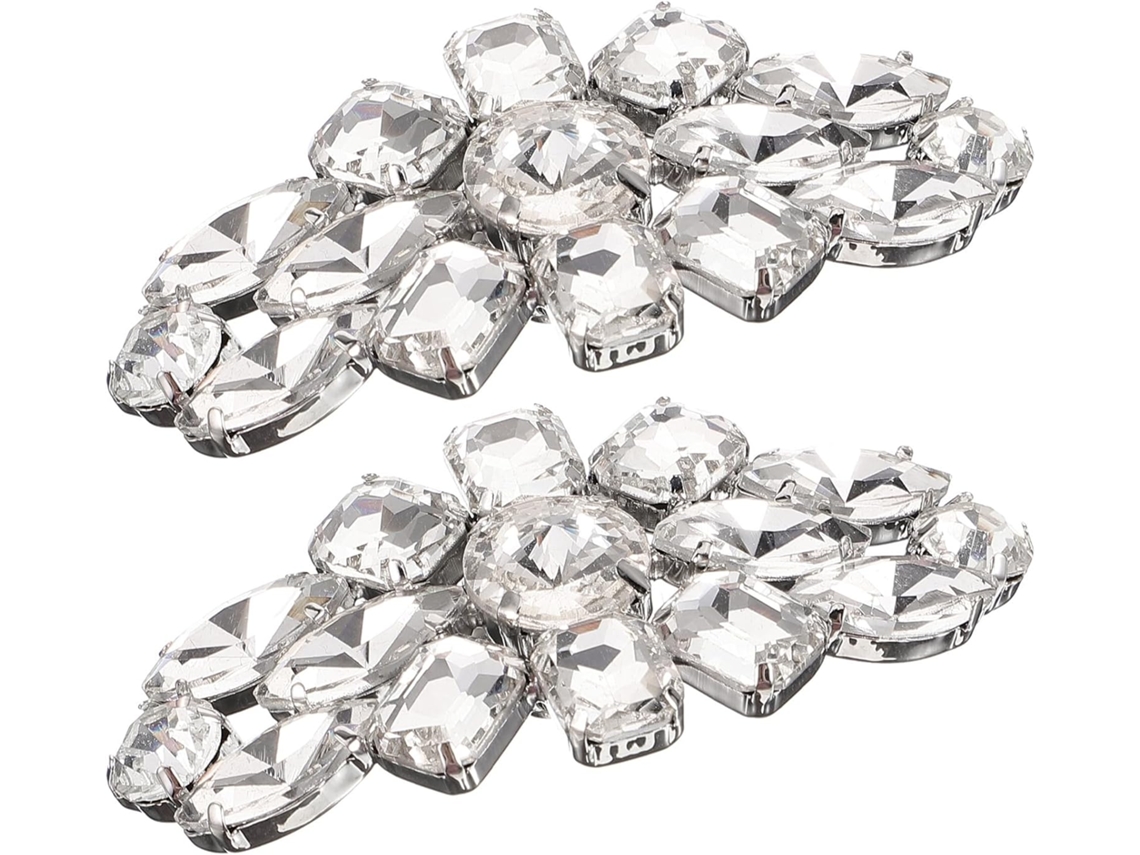Clipes Decorativos Para Sapatos Em Liga Metálica E Strass, Removíveis E Fáceis De Usar.