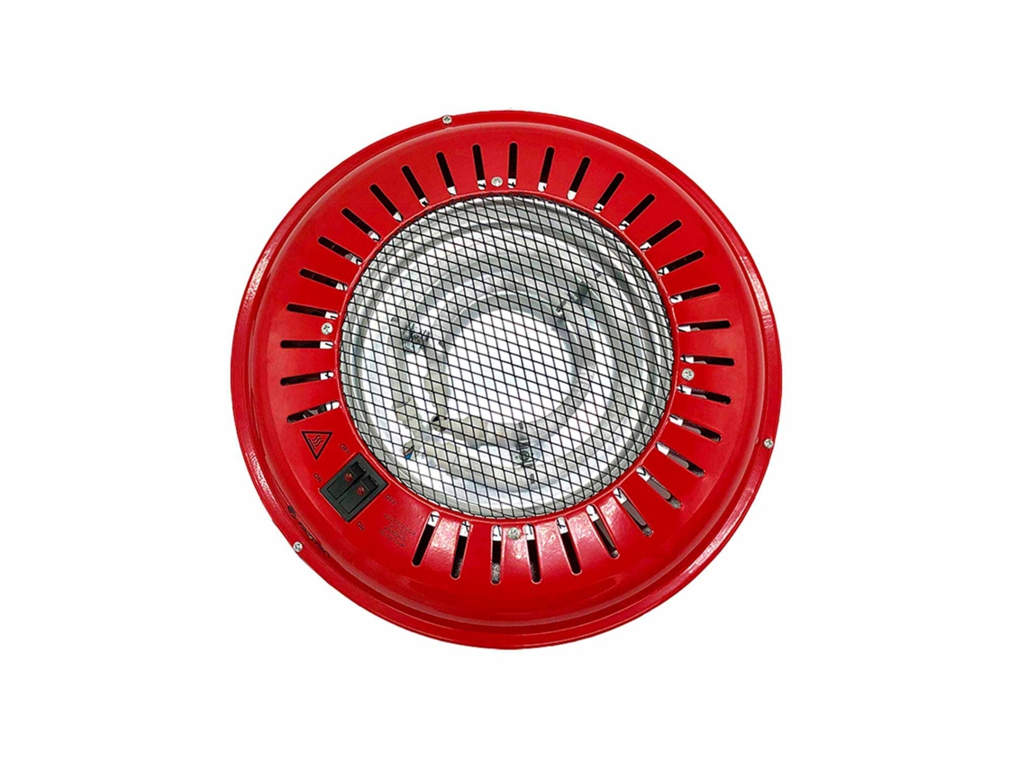 Brasero Eléctrico 3 Modos de Potencia 300W/500W/800W Rojo Ø34x9.5cm Raydan Home
