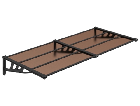 Marquesina de puerta policarbonato negro 199x90 cm VIDAXL